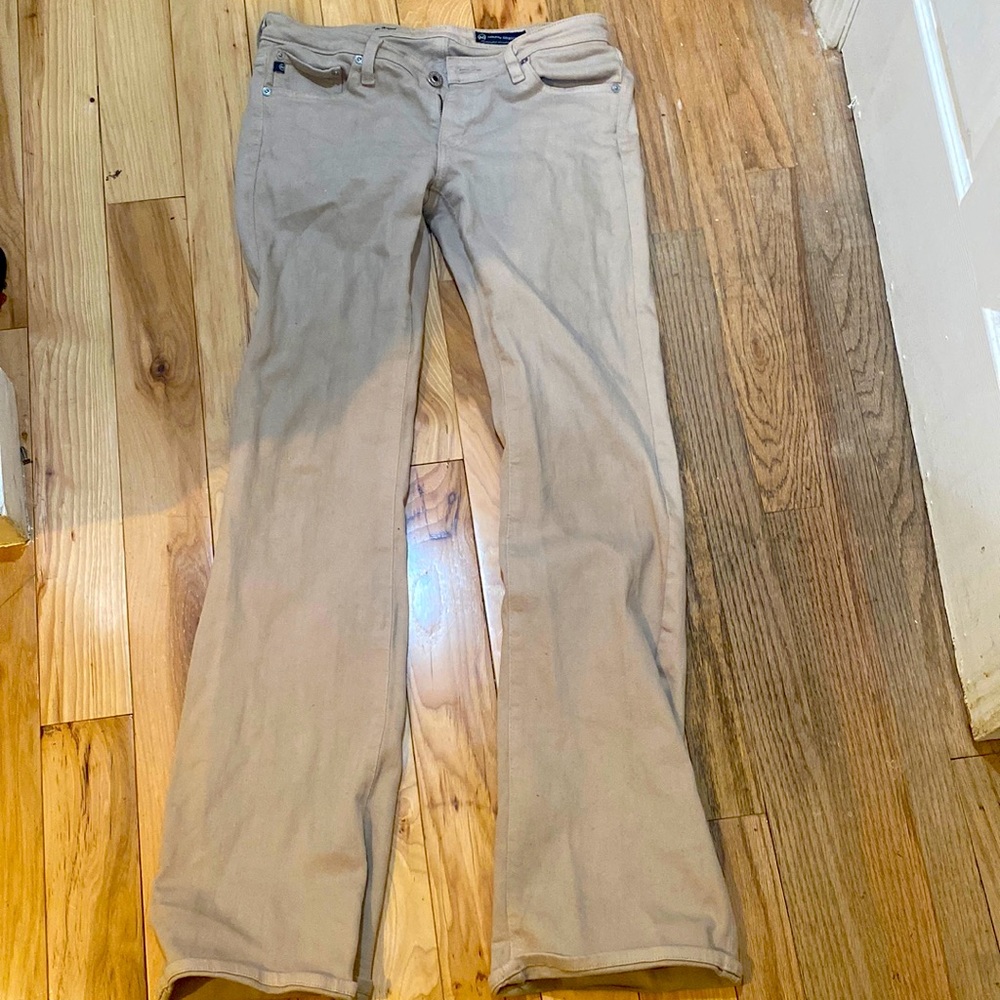 These are low rise khaki Jeans. Great for spicing  up your uniform look.